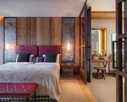 Panorama-Suiten Einblick in das Schlafzimmer der Panorama Suite Deluxe